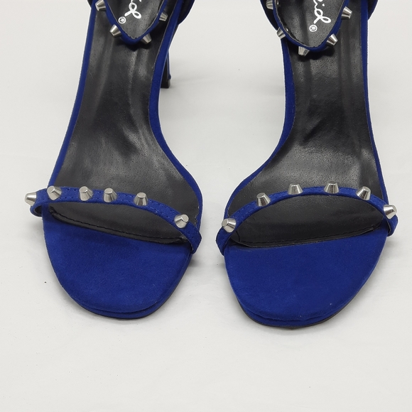 Qupid Heels Womens Size 6 Blue Sandals Shoes - Picture 3 of 8